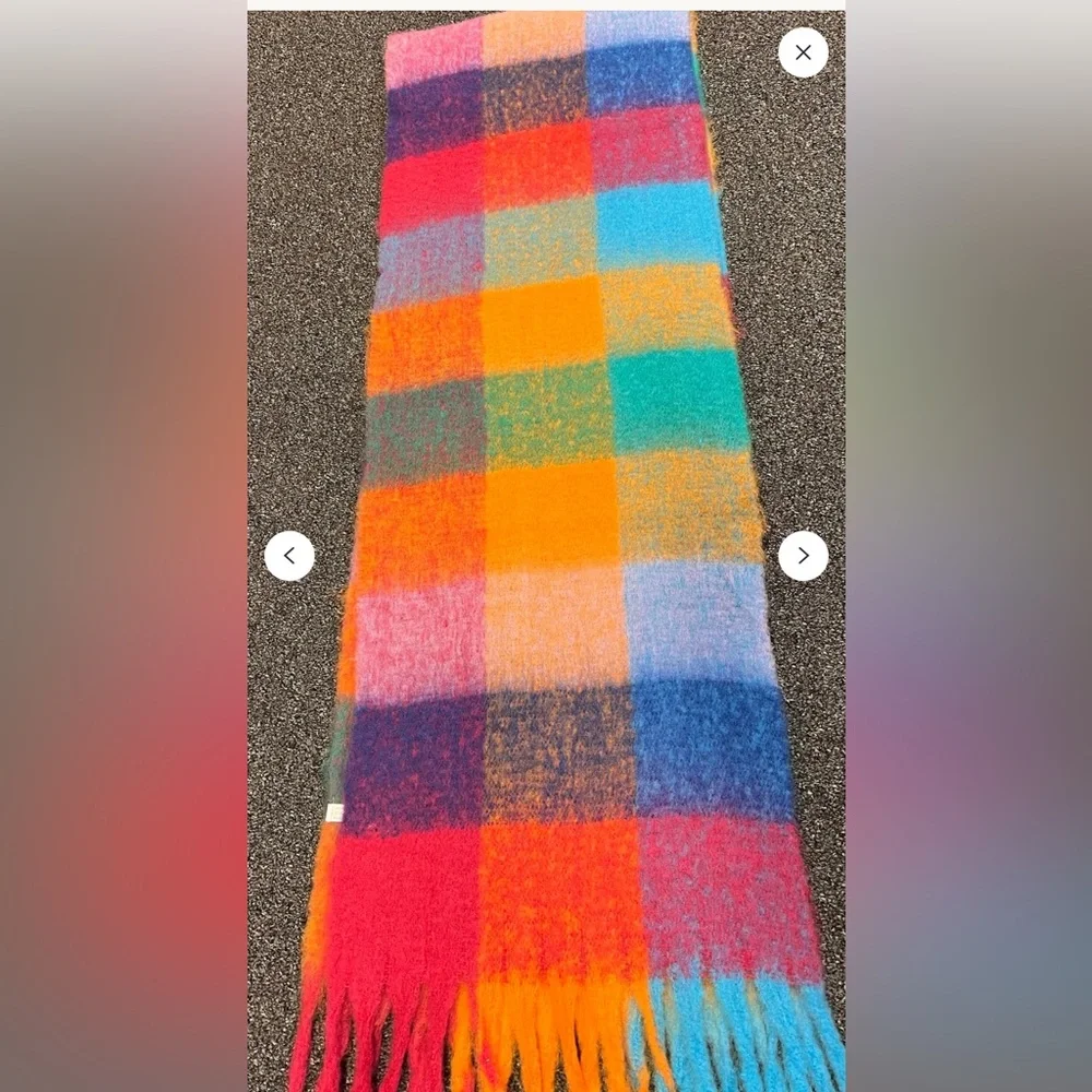 Brand New Multicolored Mohair Women’s Scarf – 82.7x15.7 in